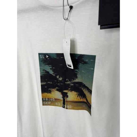 Saint Laurent Palm Tree-Print T-Shirt Women’s Small $420. - Picture 2 of 6